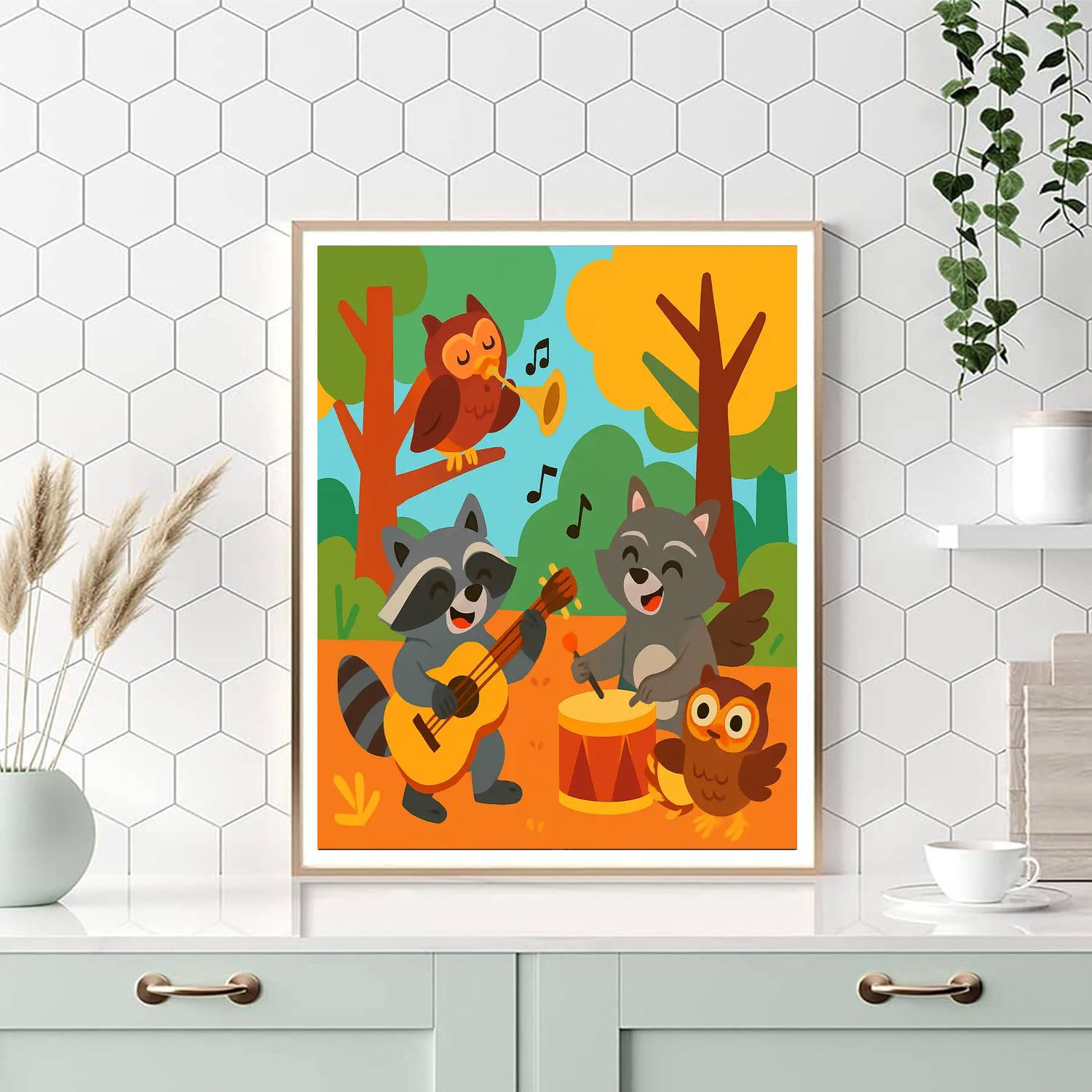 Funky Forest Festival Numbered Painting Kits