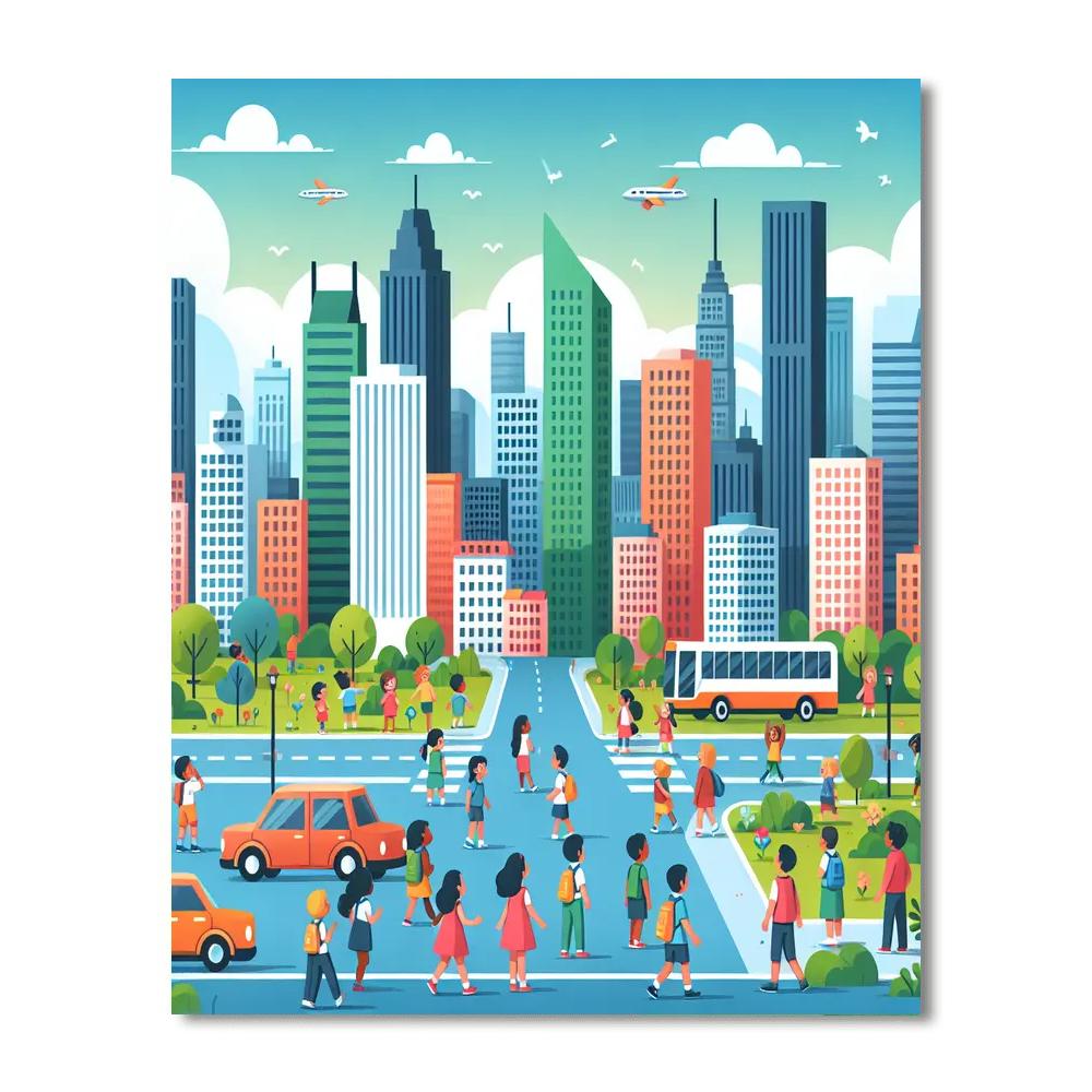 City Adventure Quest Painting Number Kit