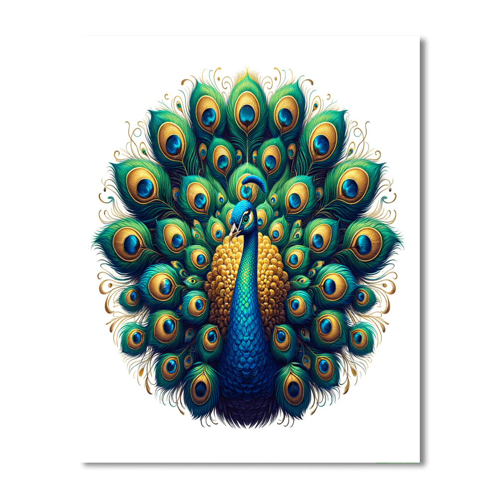 Peacock Elegance DIY Paint By Numbers