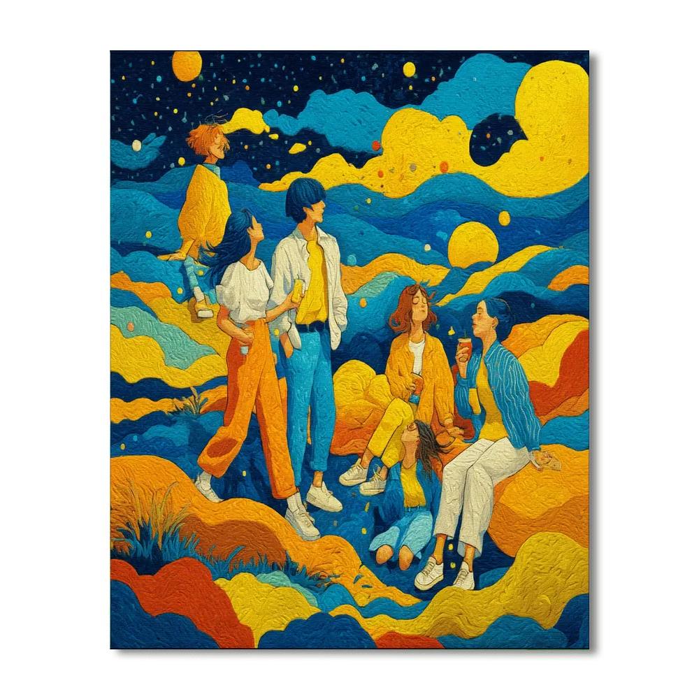 Henri Matisse Inspired Friends Beneath The Stars  Paint By Number
