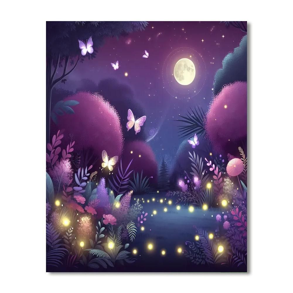 Mysterious Night Garden Painting By Numbers Kit