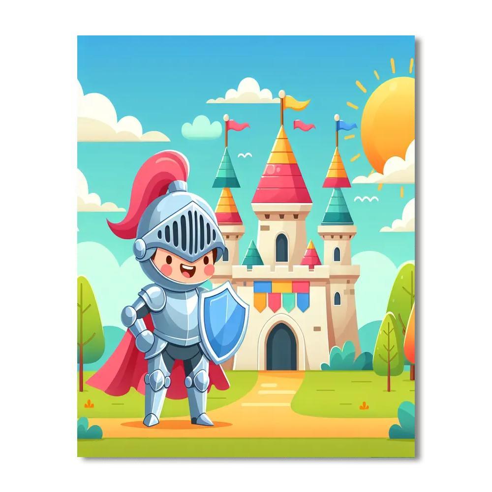Royal Knights And Castles Paint By Numbers Art