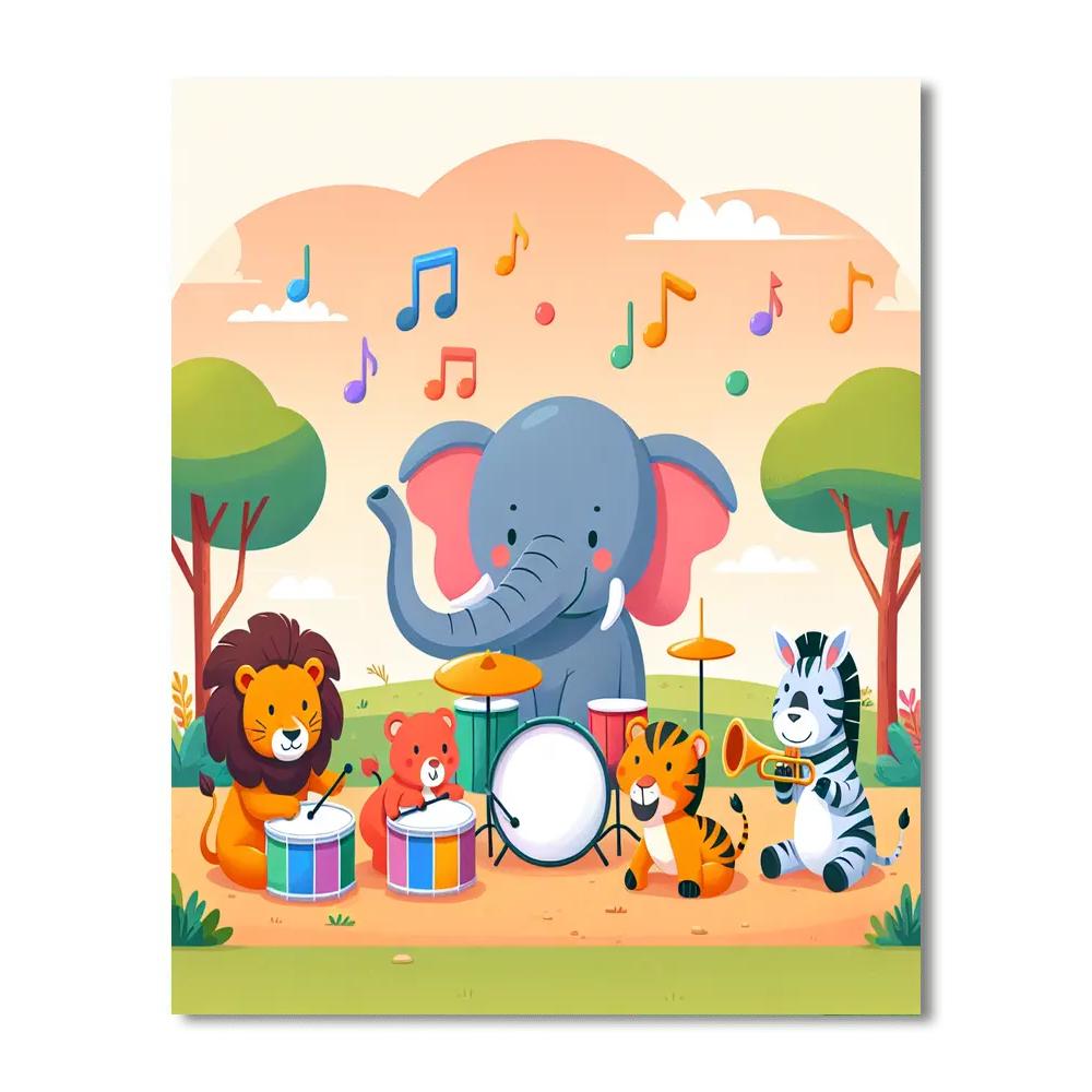 Safari Symphony Paint By Numbers Art