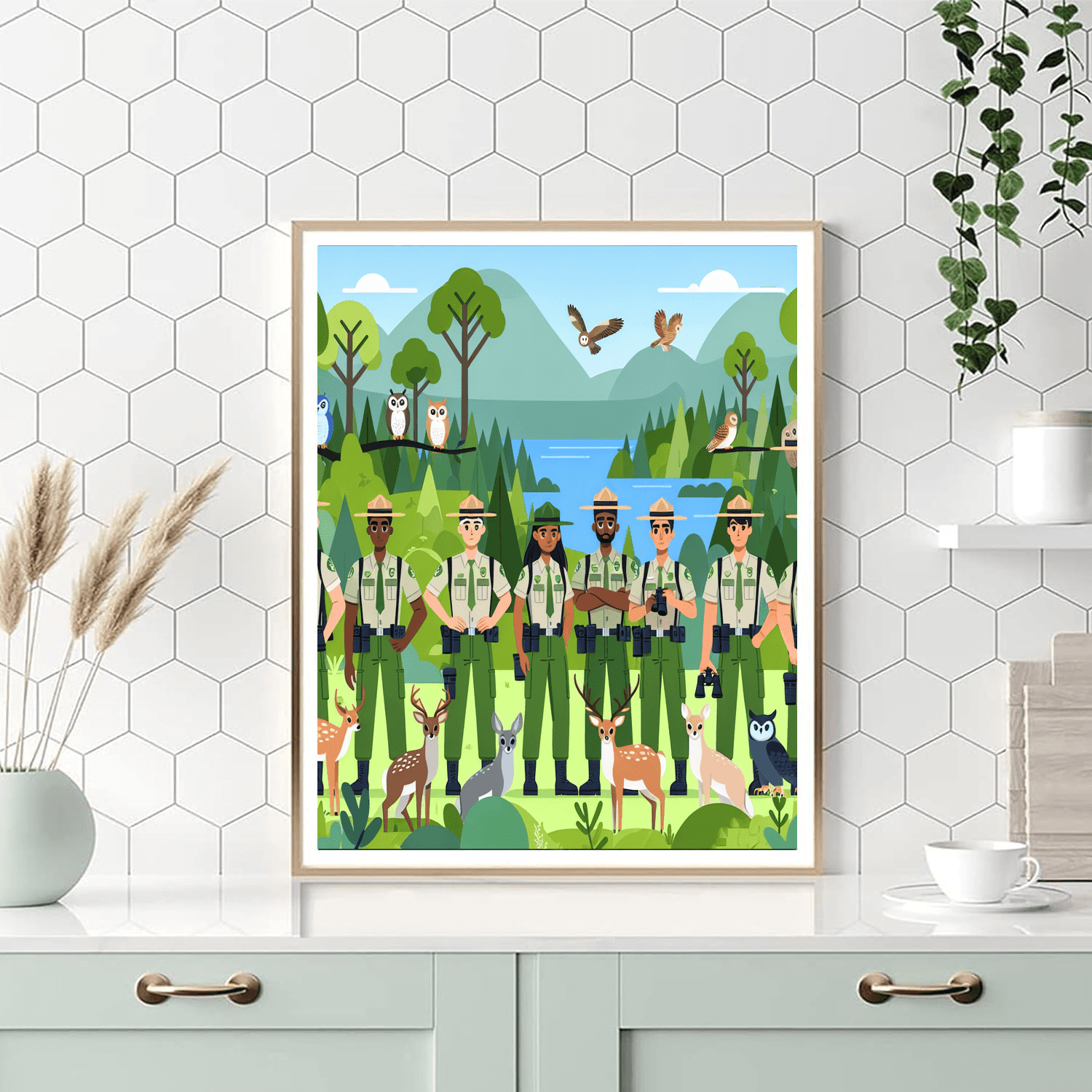 Forest Ranger Patrol Painting By Numbers Kit