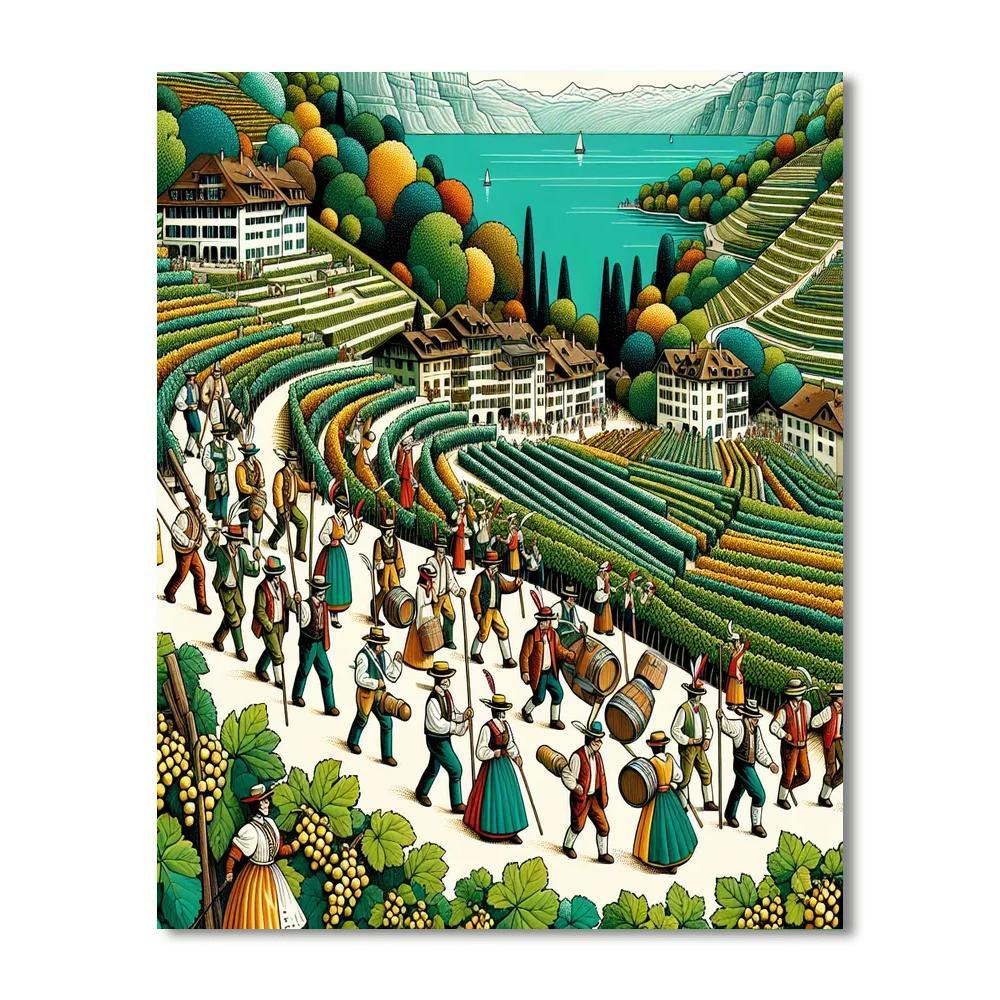Lavaux Harvest Festival - Switzerland Paint By Numbers Art