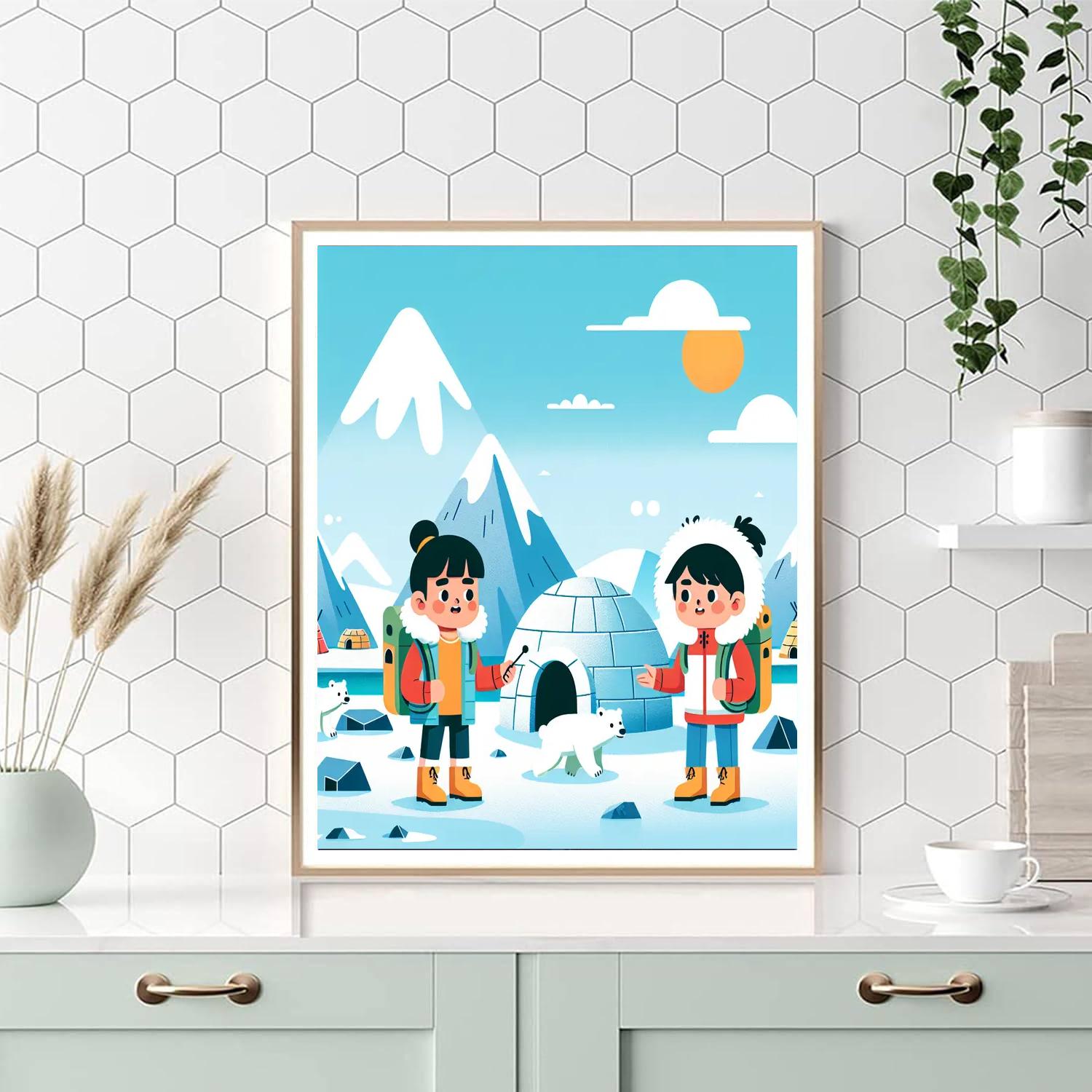Artic Adventure Journey Number Painting