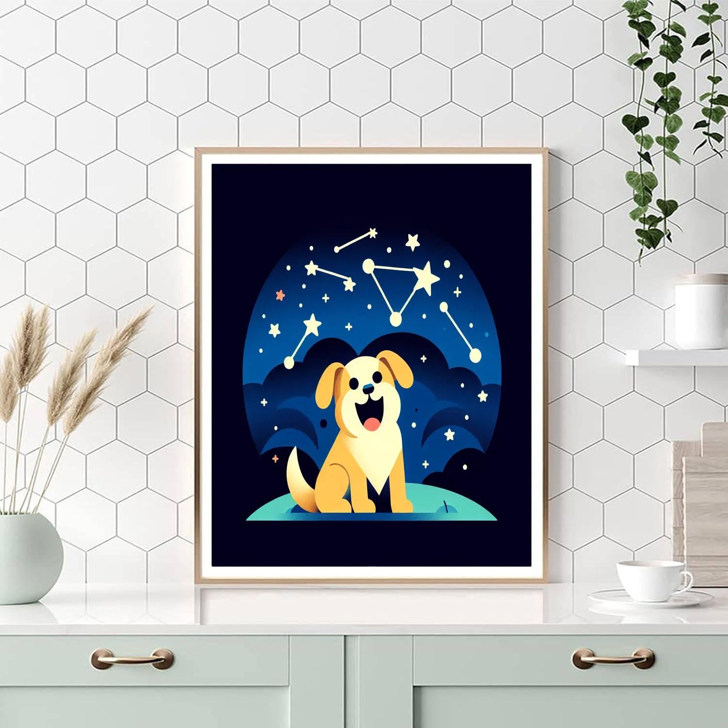 Celestial Canine Constellation Paint By Numbers