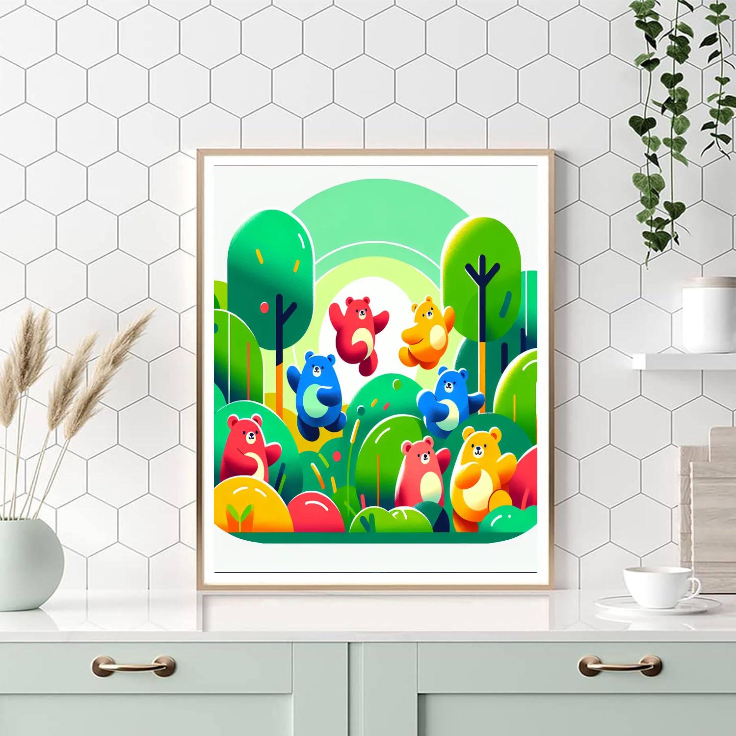 Bouncy Bear Bonanza Numbered Painting Kits