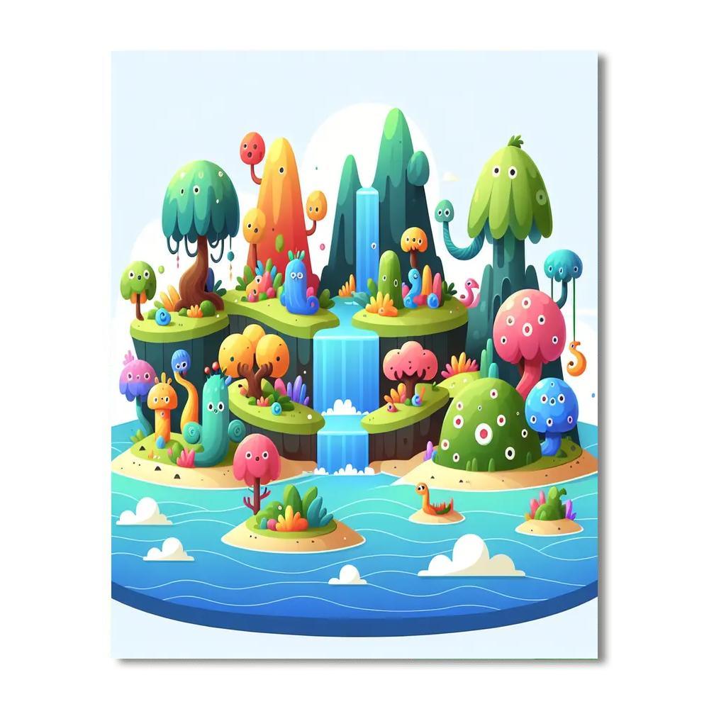 Wondrous Fantasy Island DIY Paint By Numbers