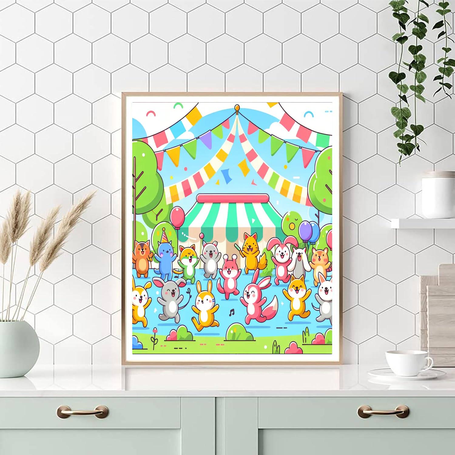 Festival Of Fantastic Beasts Number Painting