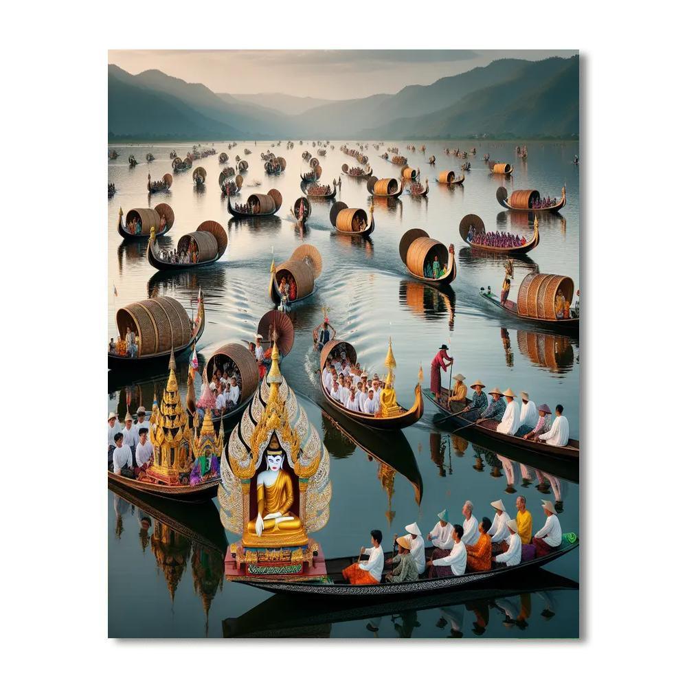 Phaung Daw Oo Pagoda Festival - Myanmar Numbered Painting Kits