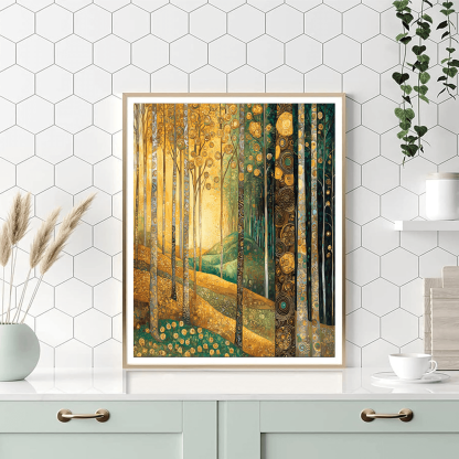 Gustav Klimt Inspired Forest Of Dreams  Numbered Painting Kits