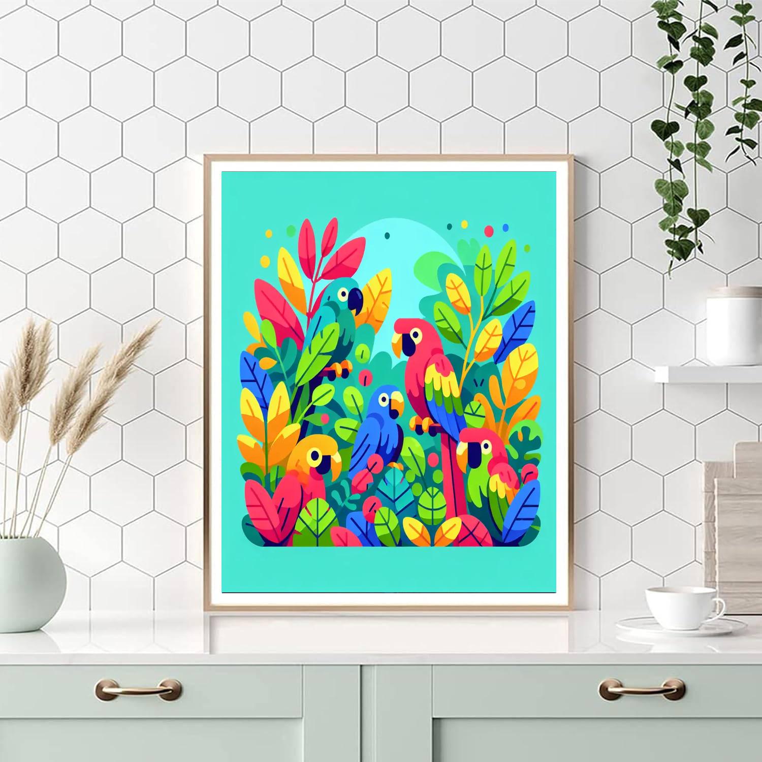 Peppy Parrots Numbered Painting Kits
