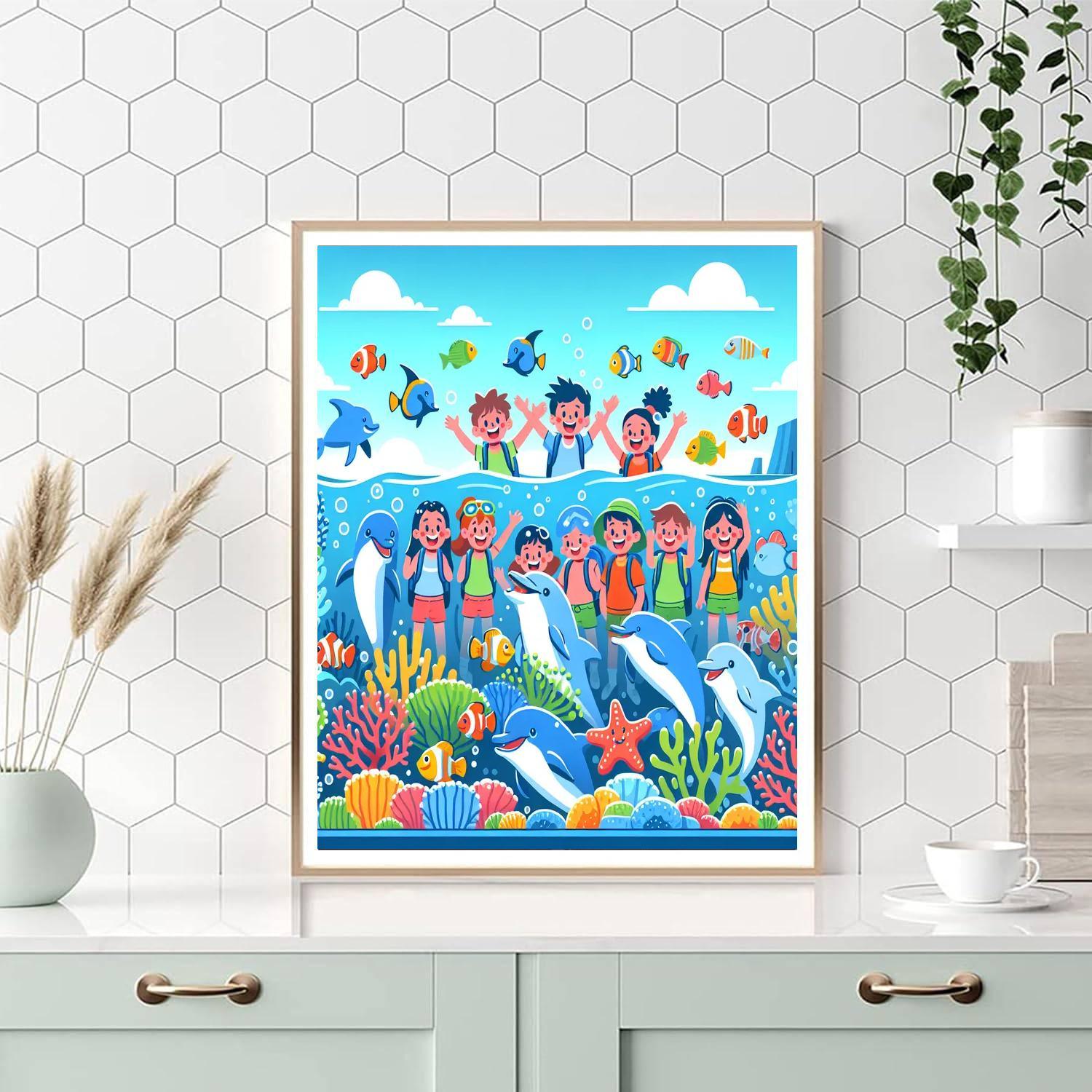 Bubbly Ocean Explorers Paint By Numbers Kits