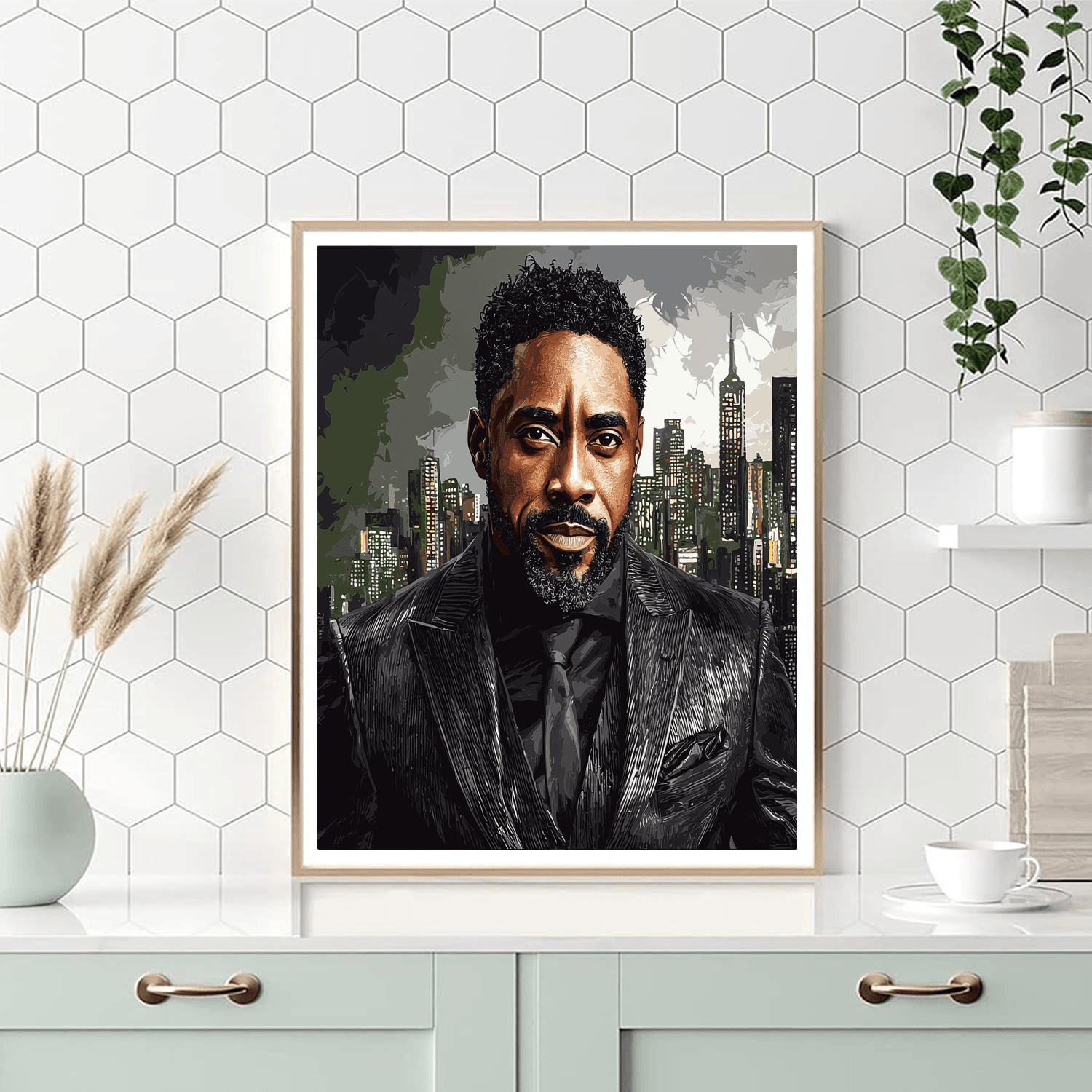 Idris Elba: Towering Talent In Action And Drama Painting Number Kit