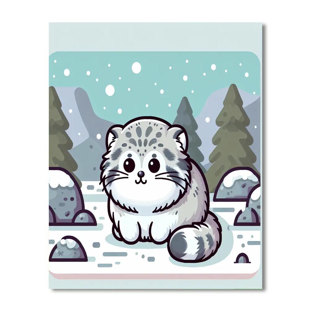 Playful Pallas Cat Paint By Numbers Art