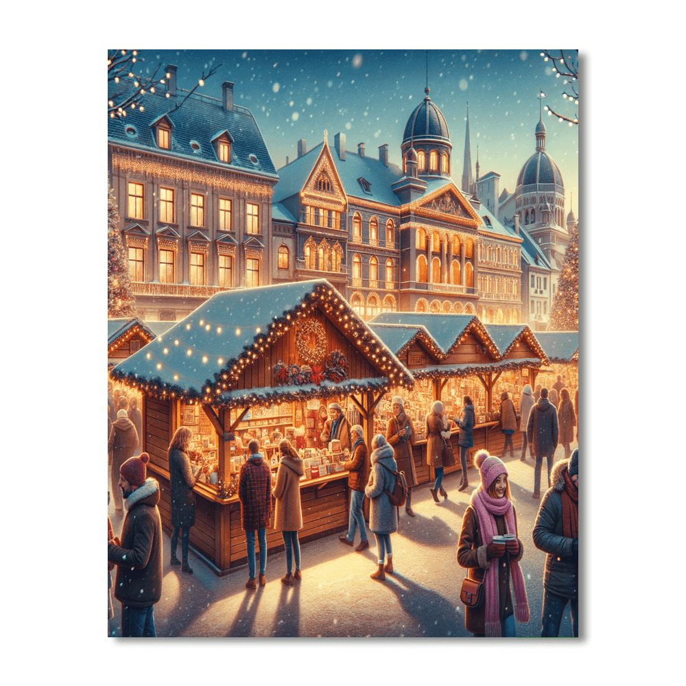 Helsinki Christmas Market - Finland Number Painting