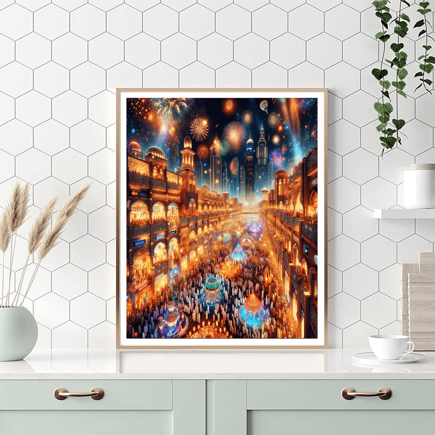 Dubai Shopping Festival - United Arab Emirates Painting By Numbers Kit