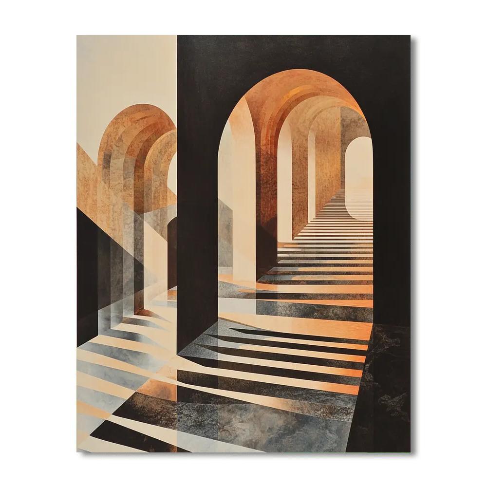 M.C. Escher Inspired Optical Reverberation  Paint By Numbers Kits