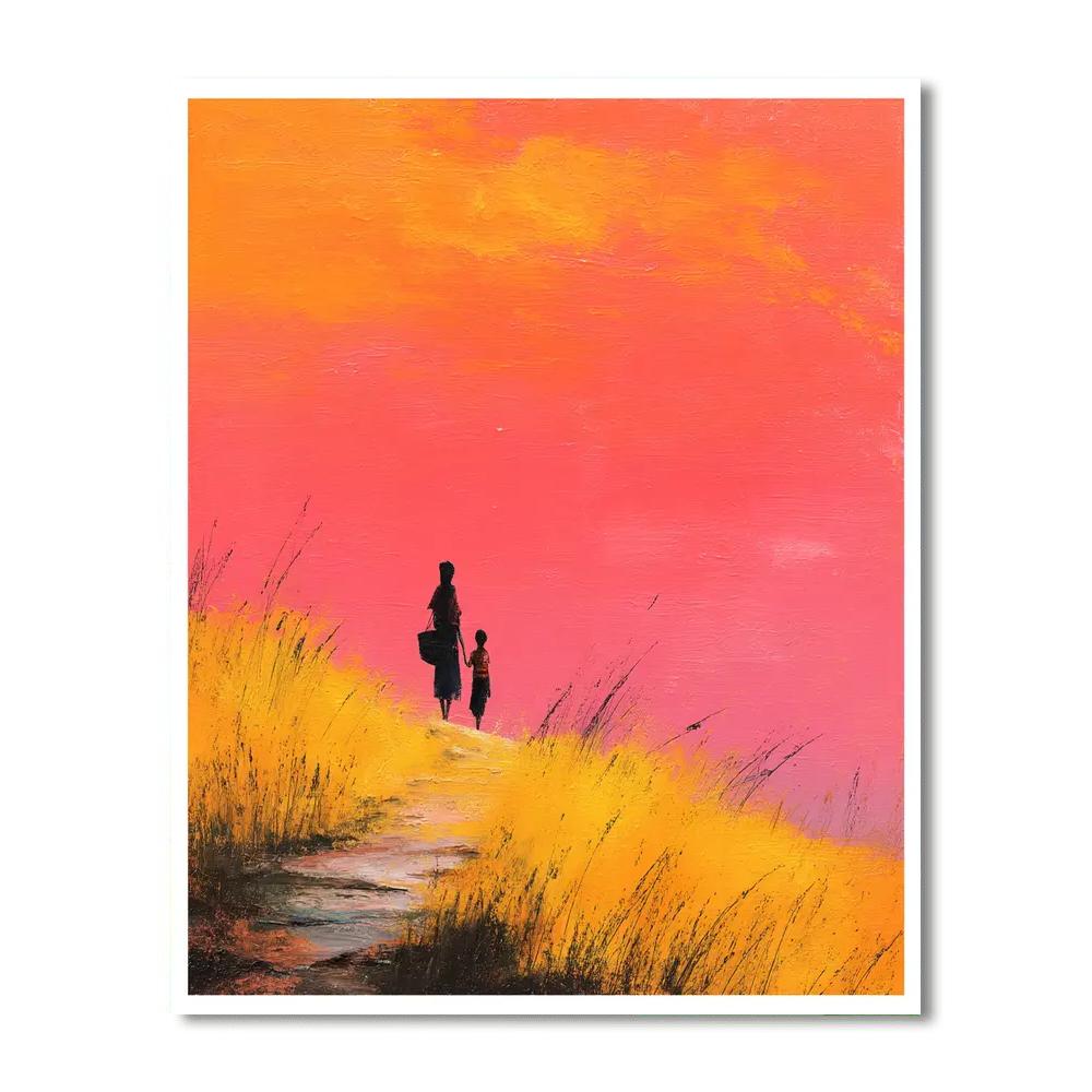 Sunrise Stroll With Mom Numbered Painting Kits
