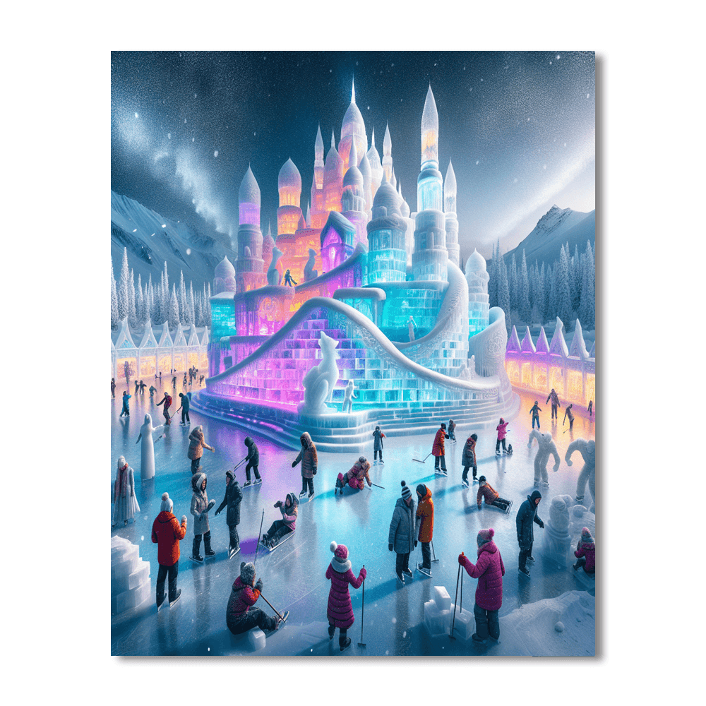 Snow And Ice Festival Paint By Color
