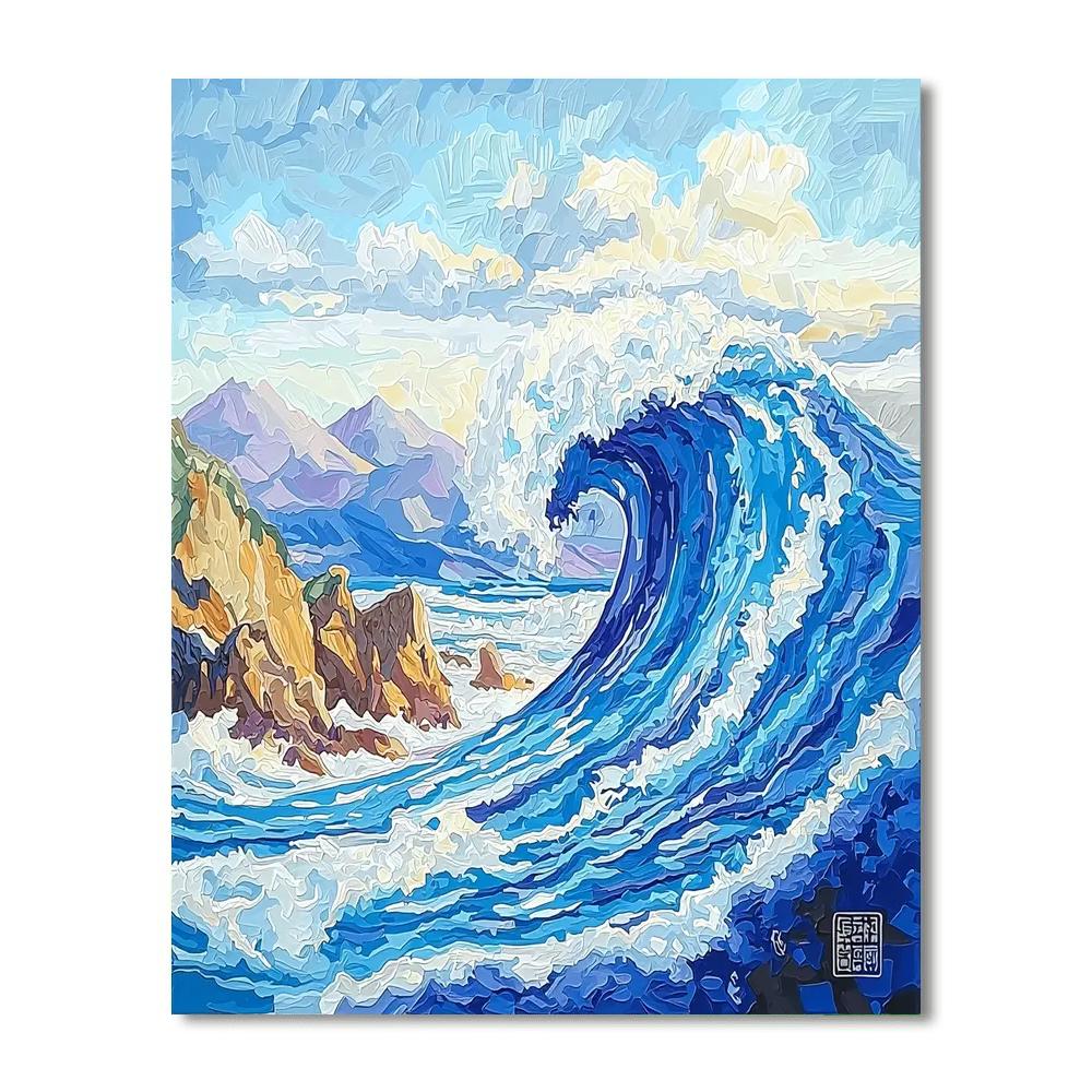 Katsushika Hokusai Inspired The Great Wave Adventure  Painting Number Kit