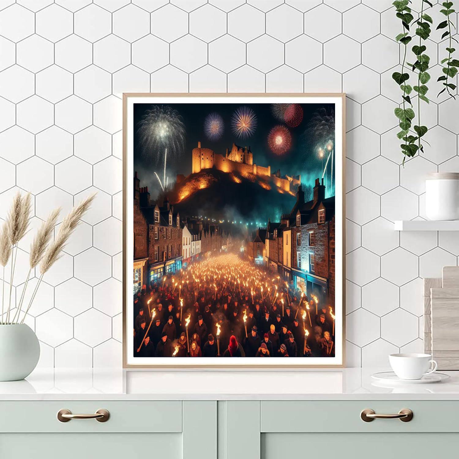 Hogmanay New Year Festival - Scotland Paint By Numbers Art