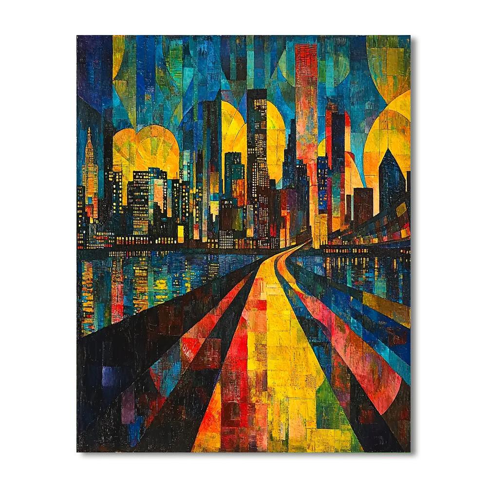 Robert Delaunay Inspired Electric Horizon  Paint By Number