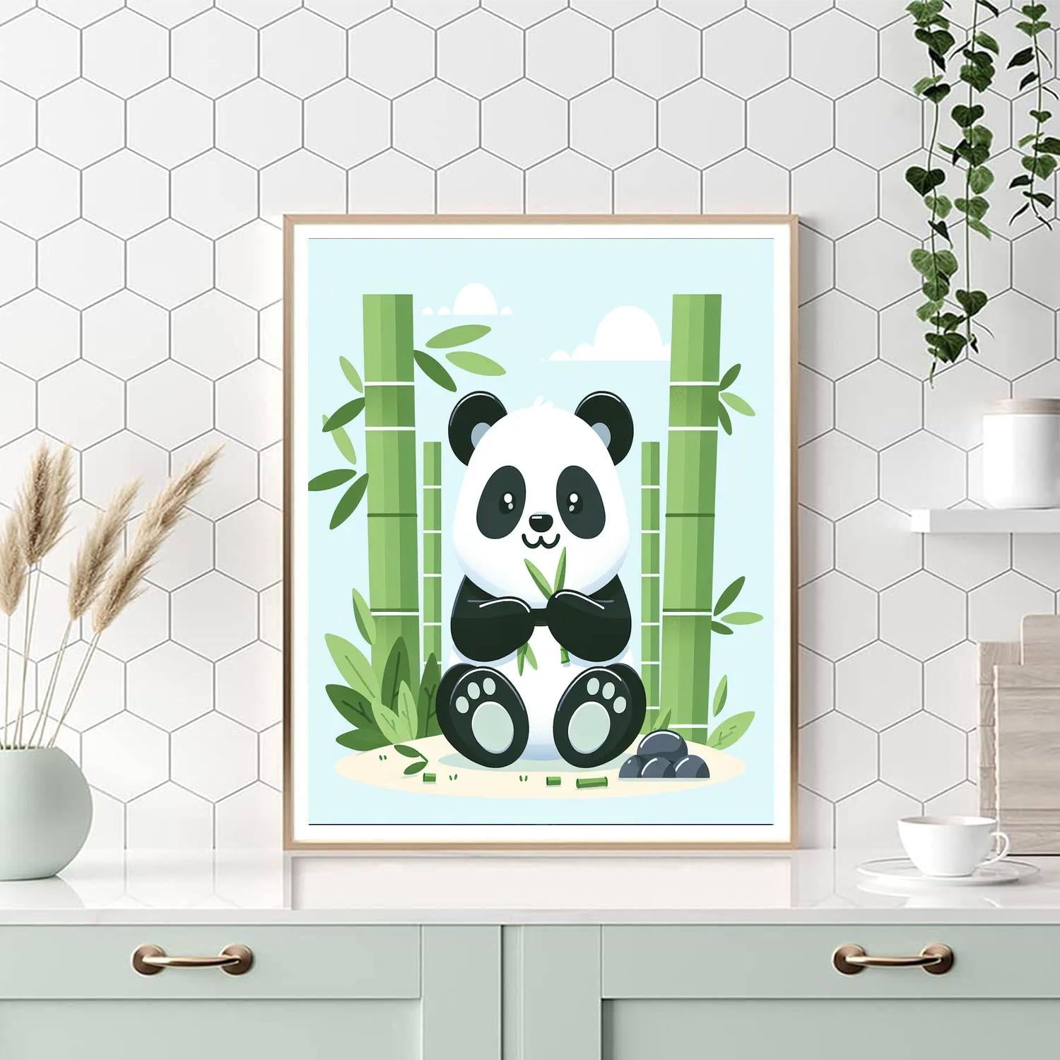 Cuddle Up Panda Number Painting