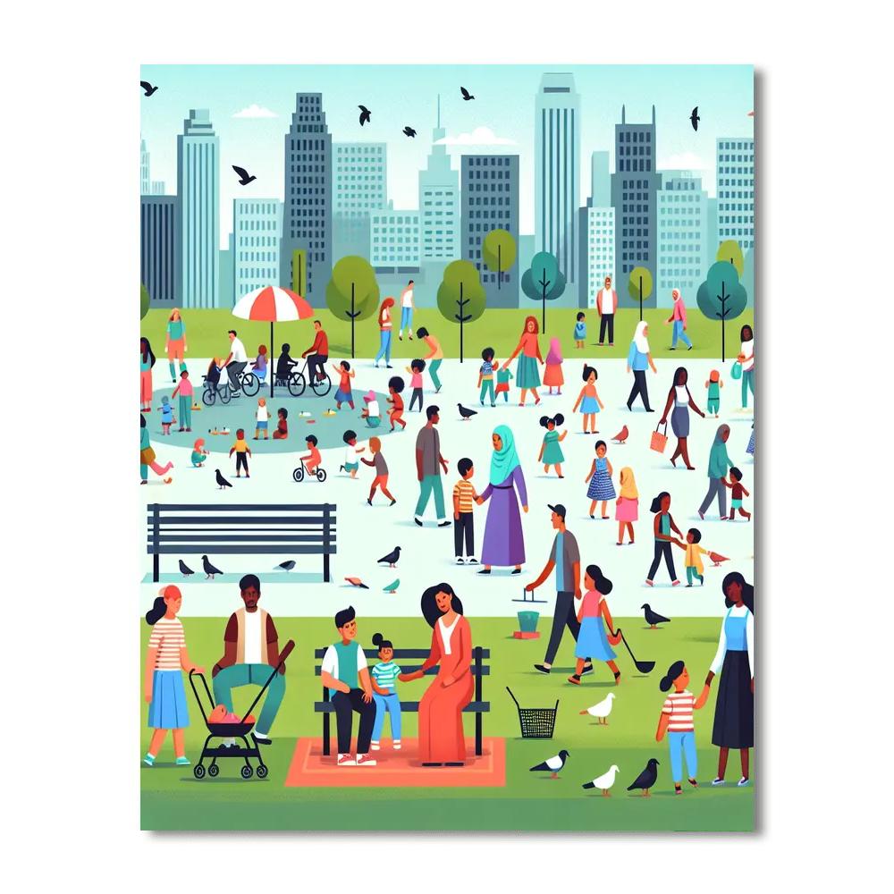 City Park Extravaganza DIY Paint By Numbers