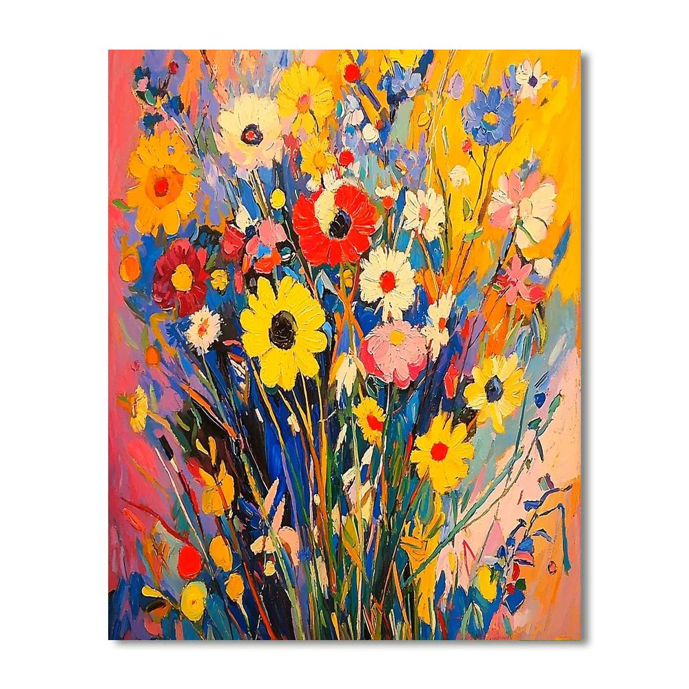 Wassily Kandinsky Inspired Prismatic Bloom  Paint By Number