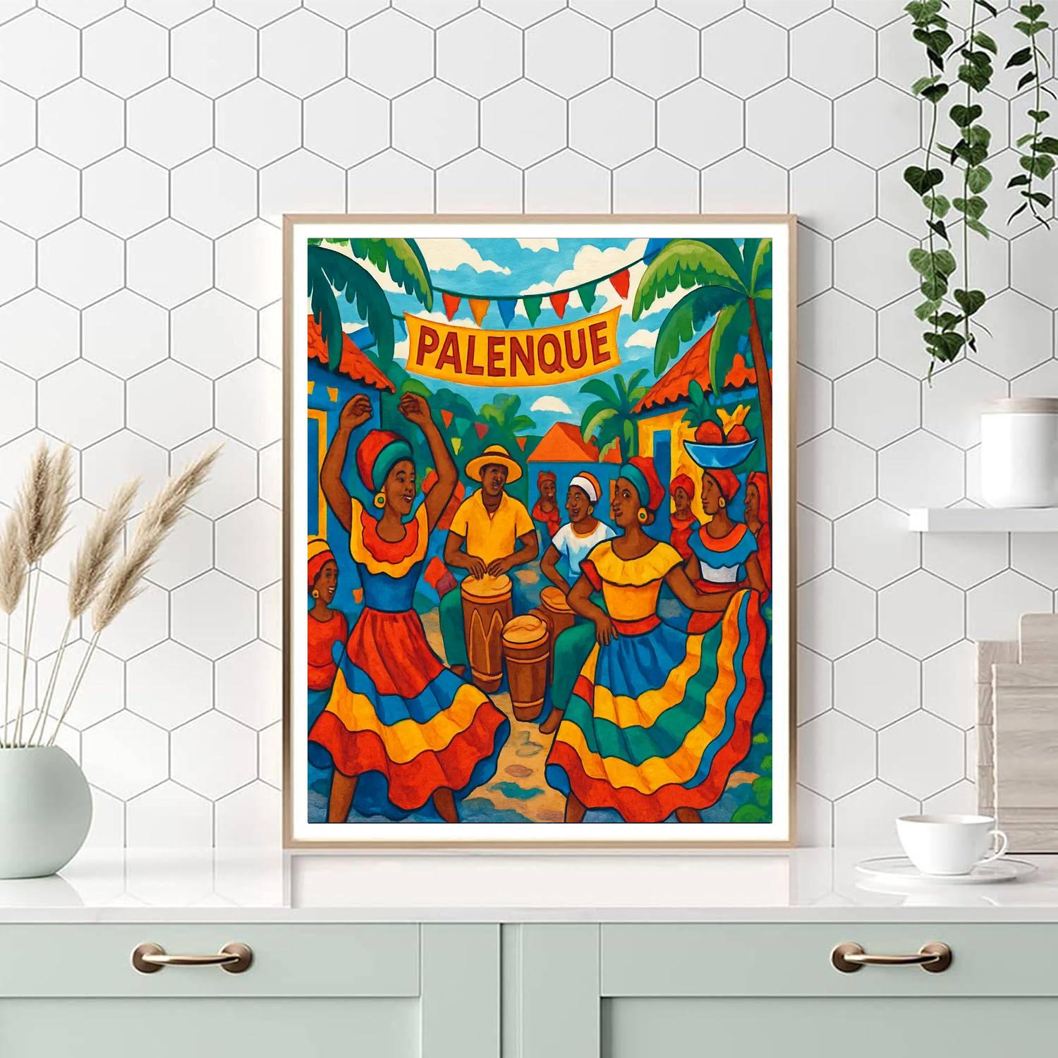 Palenque De San Basilio - Colombia Painting Number Kit