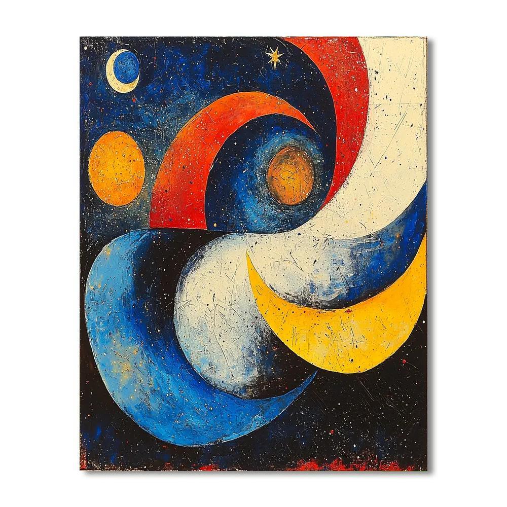 Joan Miró Inspired Exploring The Universe  Number Painting