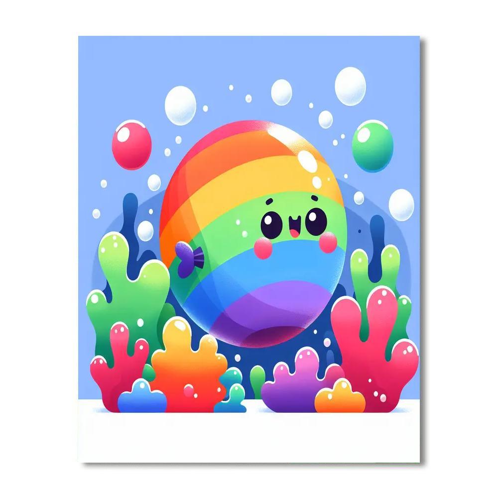 Bubbly Rainbow Fish Paint By Numbers Kits