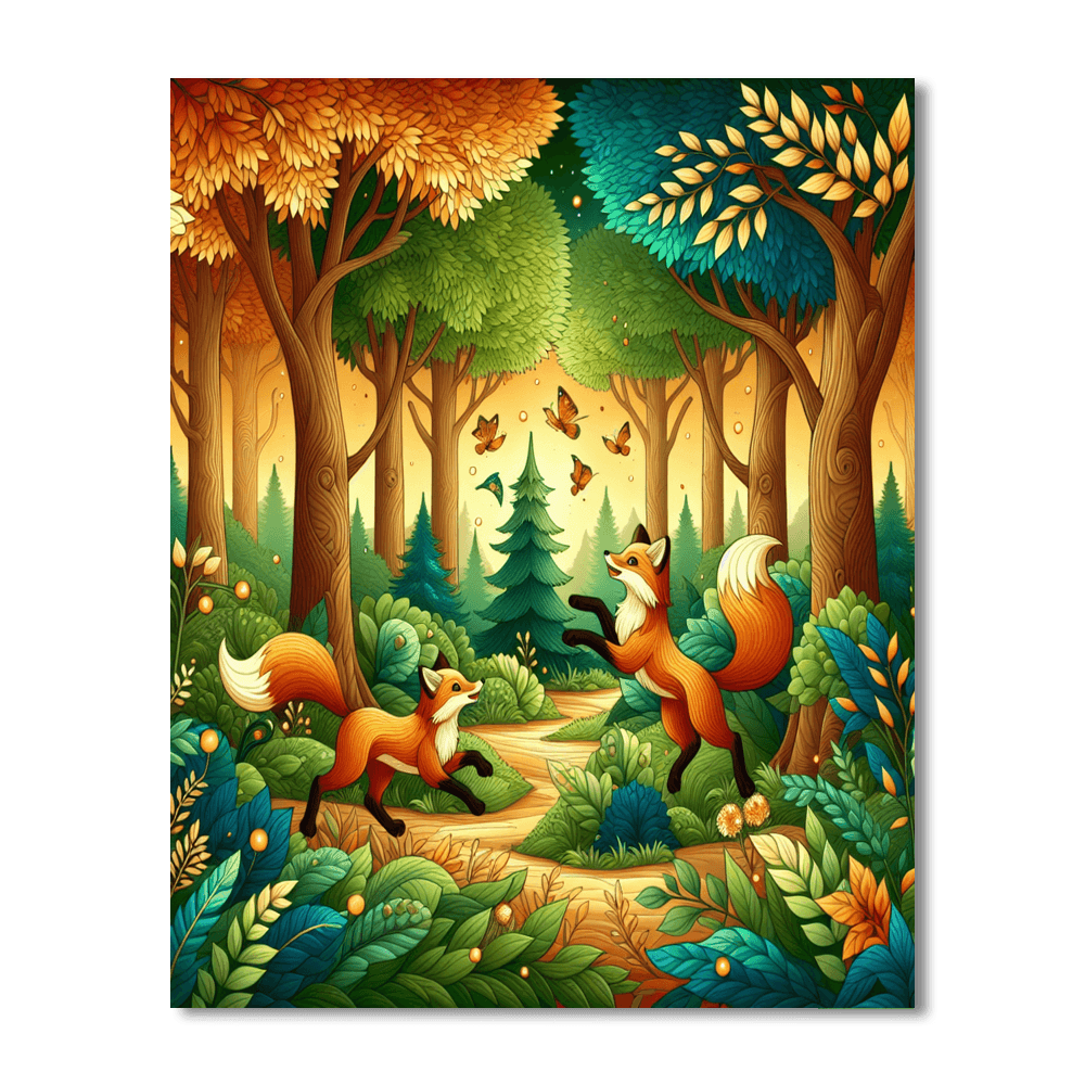 Fabled Foxes Paint By Numbers
