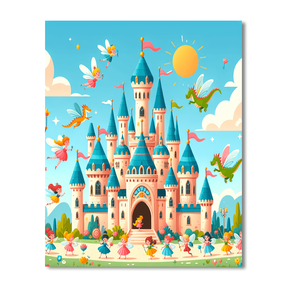 Playful Fairytale Castle Paint By Number