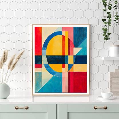 Wassily Kandinsky Inspired Futuristic Abstract Geometry  DIY Paint By Numbers