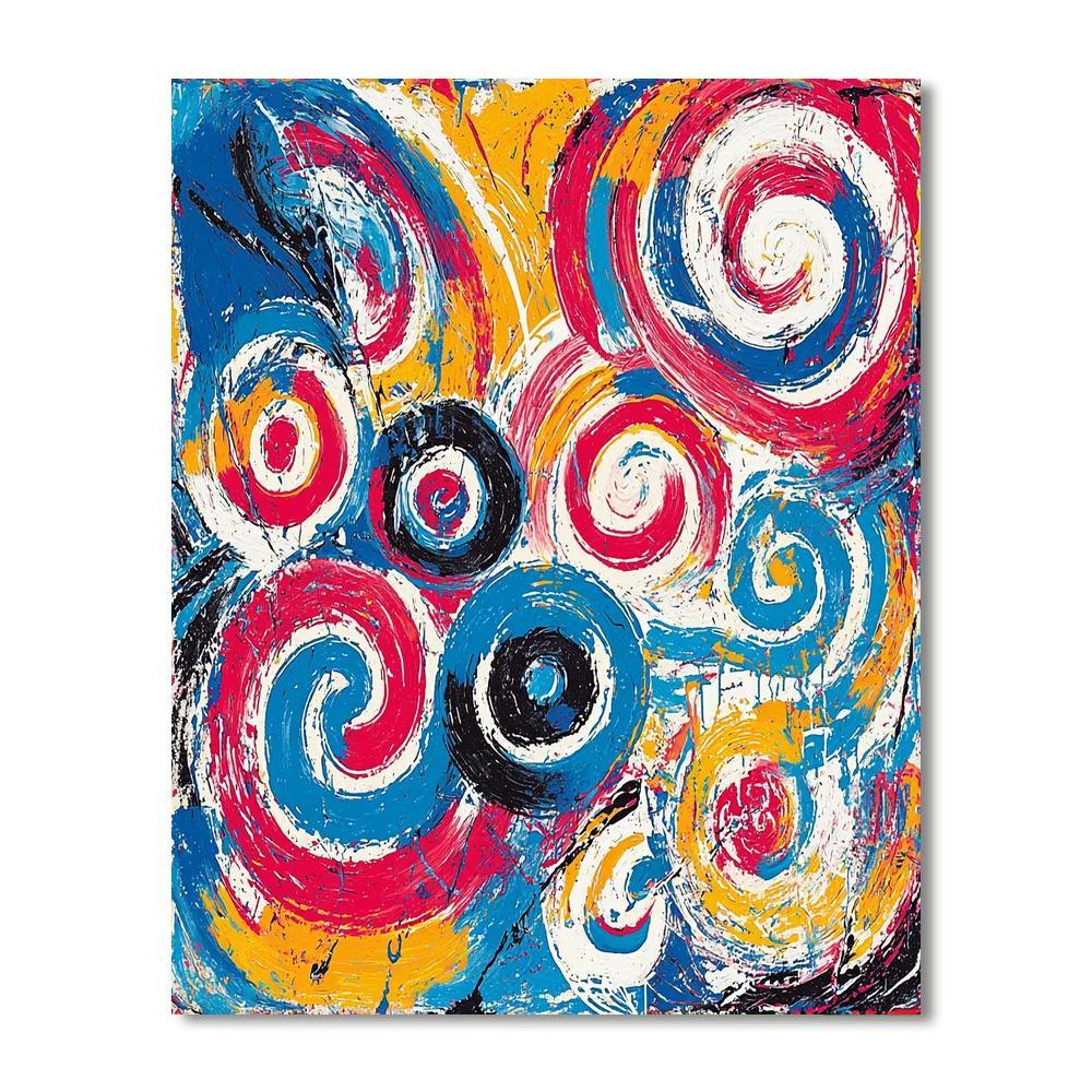 Jean-Michel Basquiat Inspired Waves Of Thought  Numbered Painting Kits