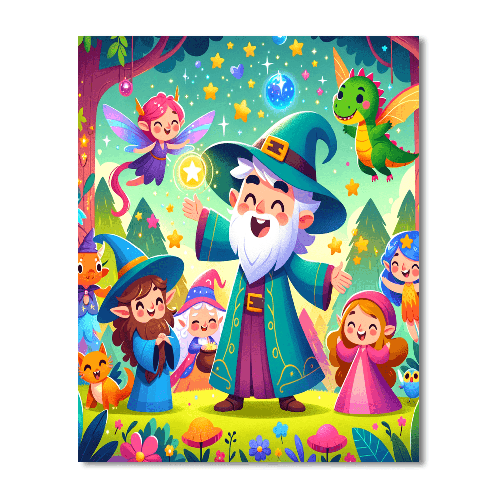 Whimsical Wizard World Painting By Numbers Kit