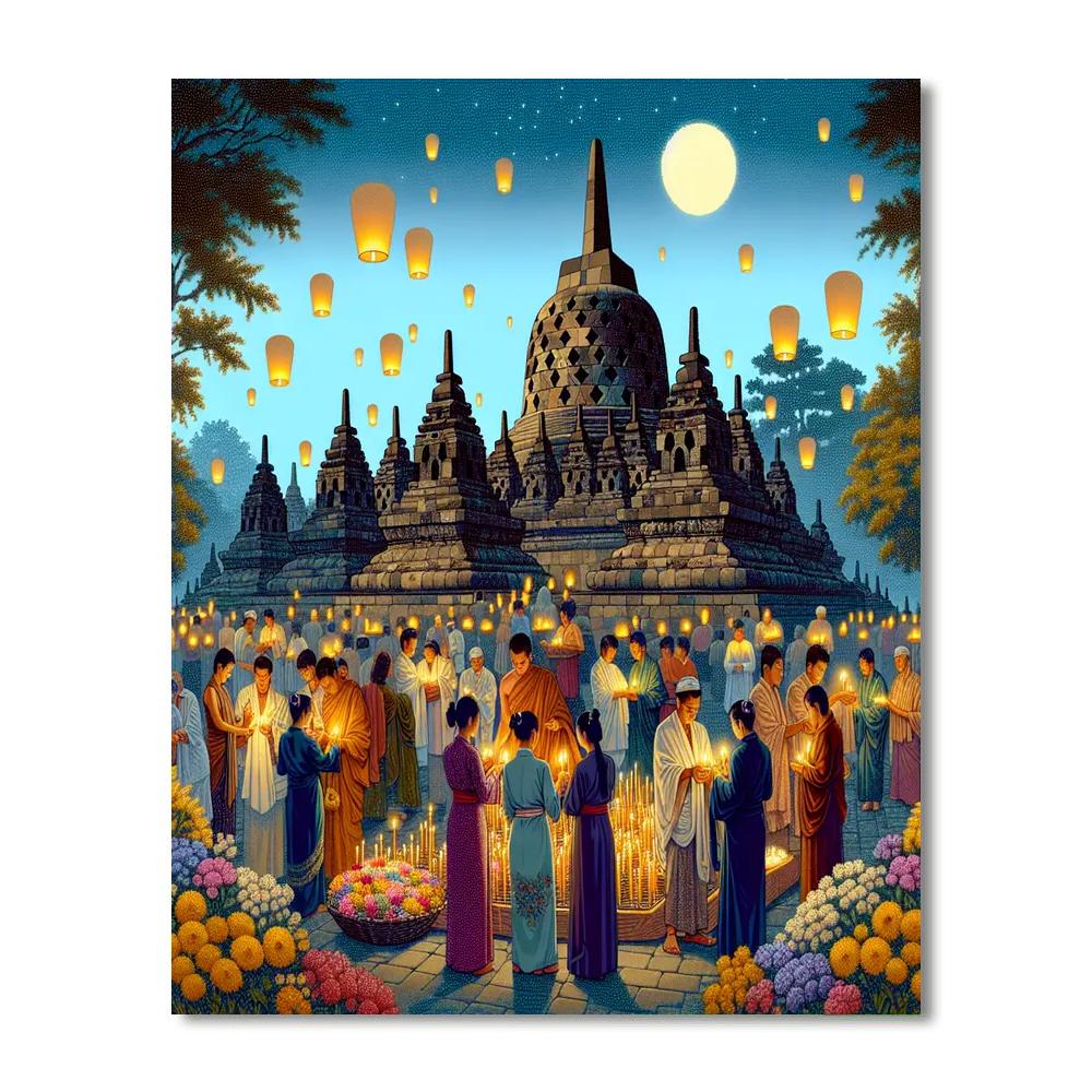 Waisak Festival - Indonesia Numbered Painting Kits