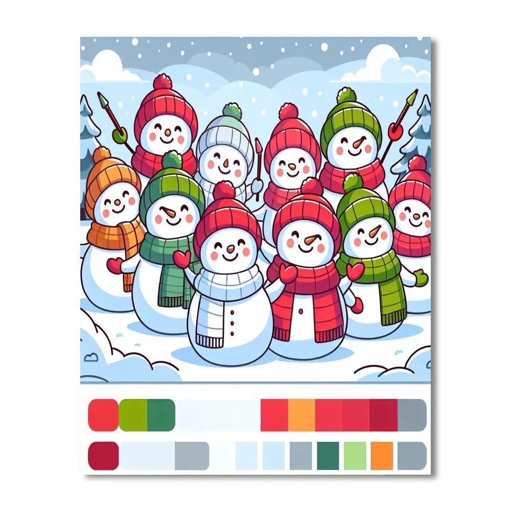 Frosty Snowman Party Paint By Numbers Kits