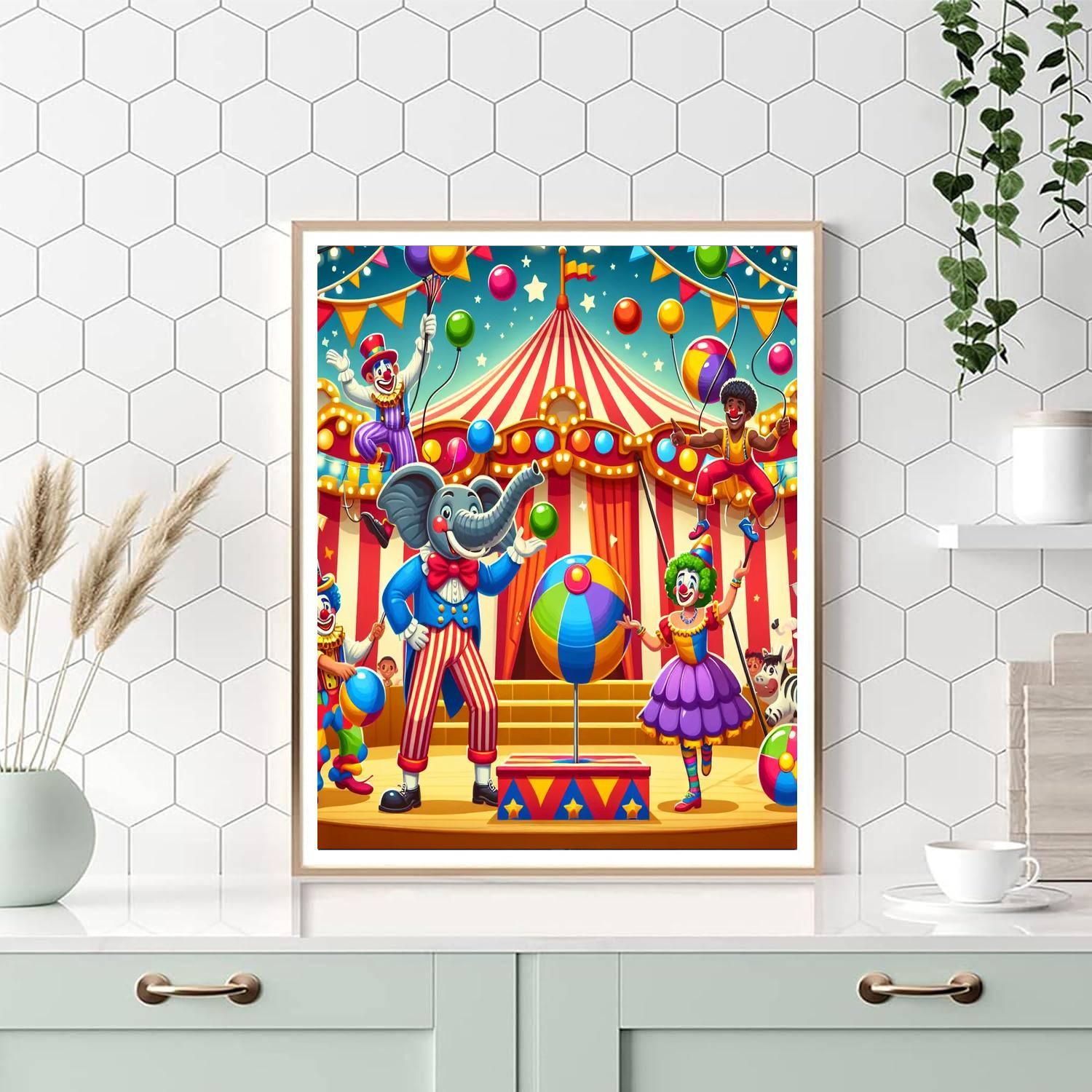 Circus Fun Spectacle Painting By Numbers Kit