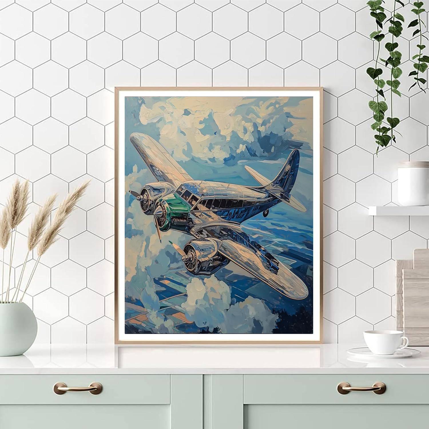 Tamara De Lempicka Inspired Pioneering Flight Marvel  Paint By Numbers Kits
