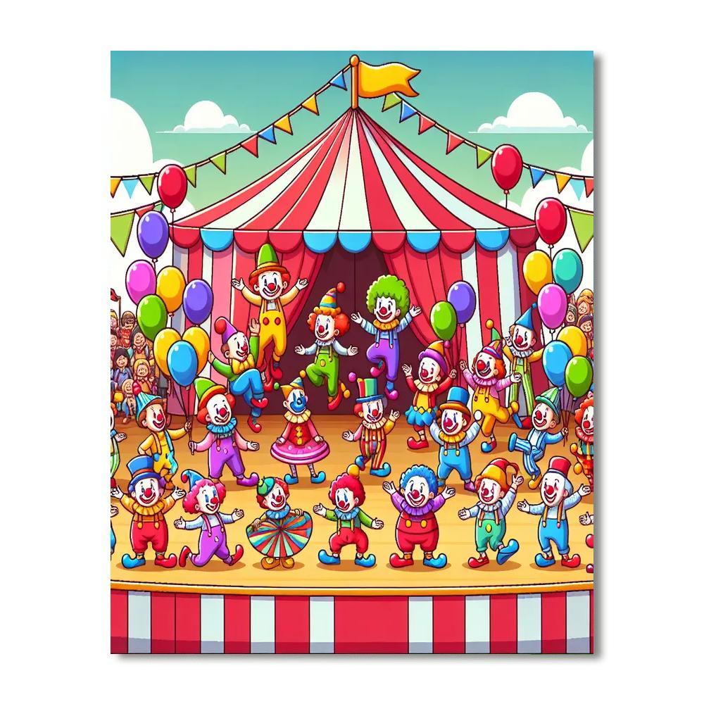 Circus Clown Carnival Numbered Painting Kits