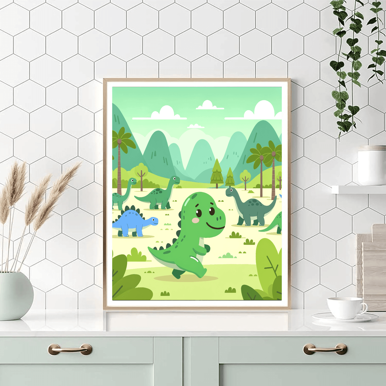 Friendly Dinosaur Valley DIY Paint By Numbers