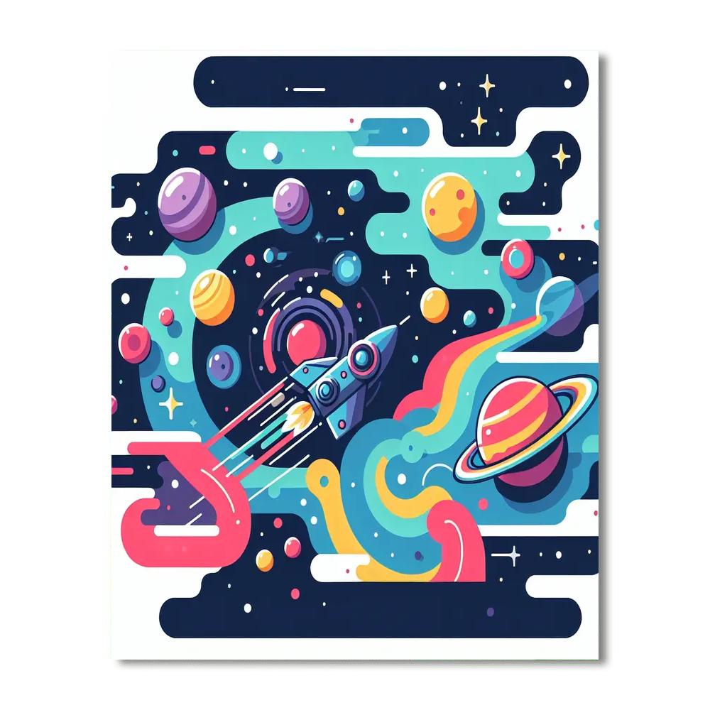 Interstellar Expedition Painting Number Kit