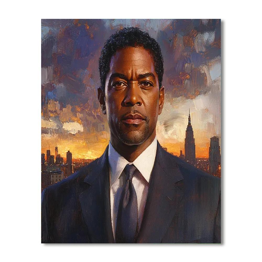 Denzel Washington: Commanding The Screen With Dignity Numbered Painting Kits