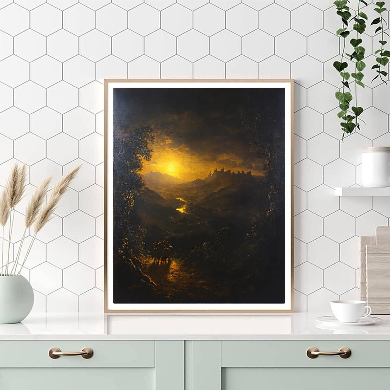 Caravaggio Inspired Illumination's Threshold  Paint By Numbers Kits