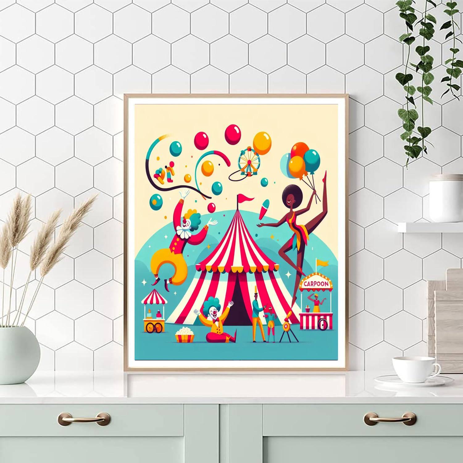 Circus Funfair Paint By Numbers Art