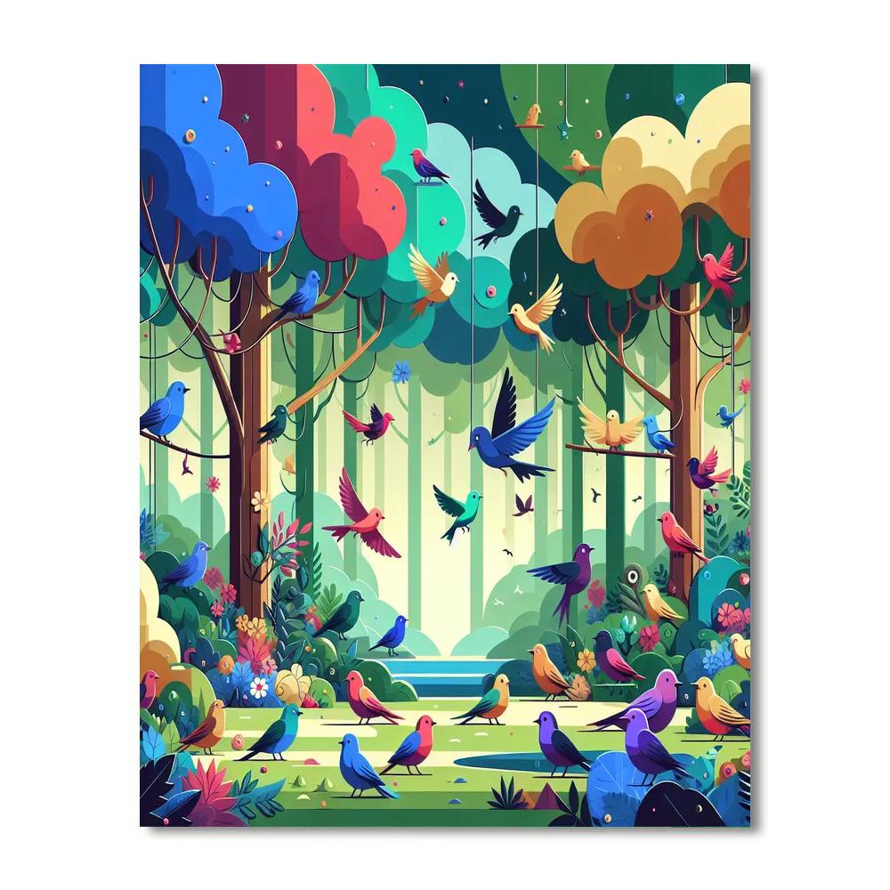 Fantasy Feathered Friends Painting Number Kit